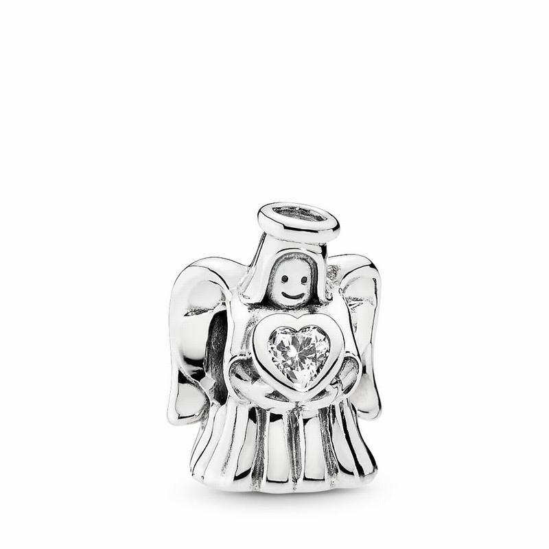 Pandora Angel Of Love Charm - Sterling Silver/Cubic Zirconia - Canada | WB3754XP